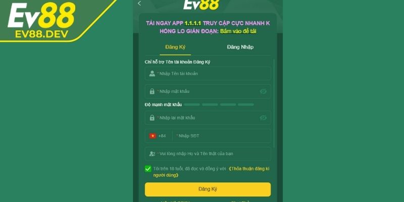 Xác nhận form đăng ký