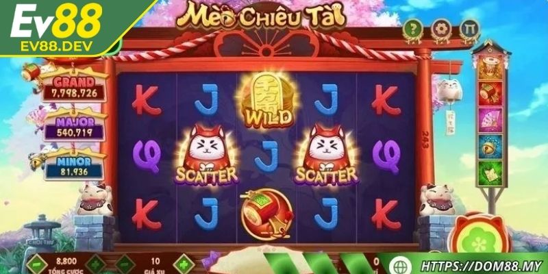 Mèo Chiêu Tài EV88 – Nổ Hũ Với Biểu Tượng Thịnh Vượng 2 Cơ chế nổ hũ Mèo Chiêu Tài EV88 siêu hấp dẫn