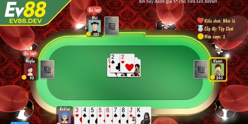 Làm rõ quy luật chơi Tiến Lên Miền Nam EV88